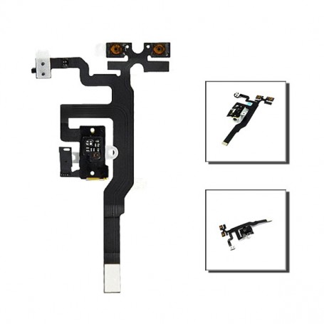 Καλωδιοταινία θύρας ακουστικών μαύρη για iPhone 4s