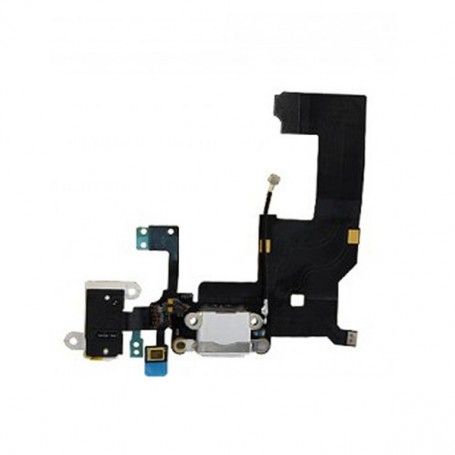 iPhone 5 θύρα φόρτησης λευκή, μικρόφωνο jack cable / mic dock connector white