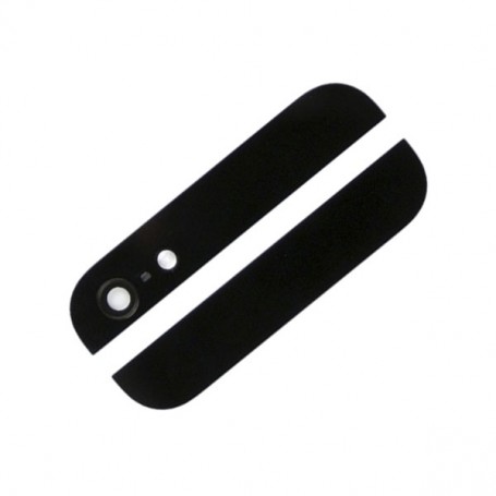 Πάνω και κάτω γυάλινα καλύμματα πίσω όψης μαύρα για iPhone 5