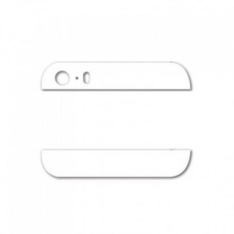 Πάνω και κάτω γυάλινα καλύμματα λευκά για iPhone 5S