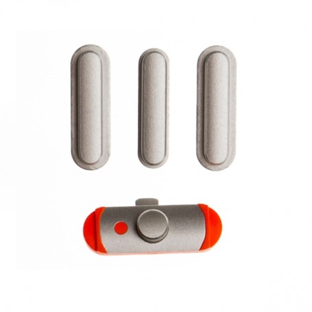 Σετ κουμπιά λειτουργίας αυξομείωσης ήχου & σίγασης για iPad mini 3 - Ασημί